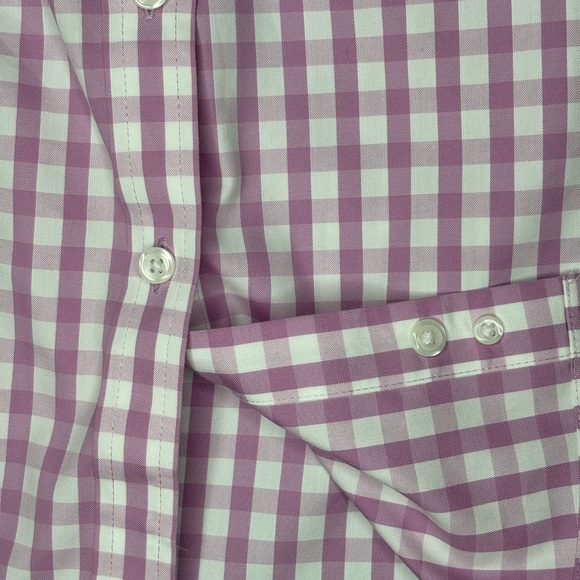 Vintage L.L Bean Purple Plaid Wrinkle Free Women's Top - Picture 8 of 11